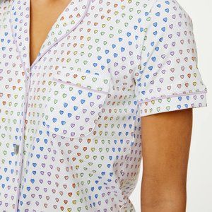 Roller Rabbit Disco Hearts Polo Pajamas Rainbow XXS